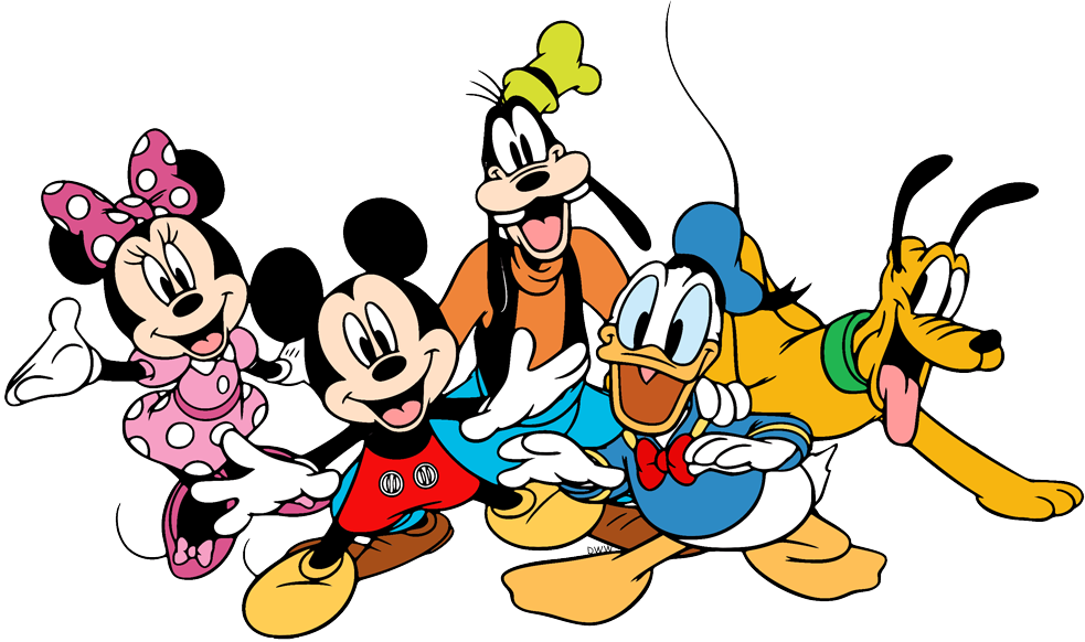 mickey mouse with a group of his friends