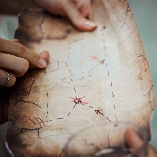 a scavenger hunt map